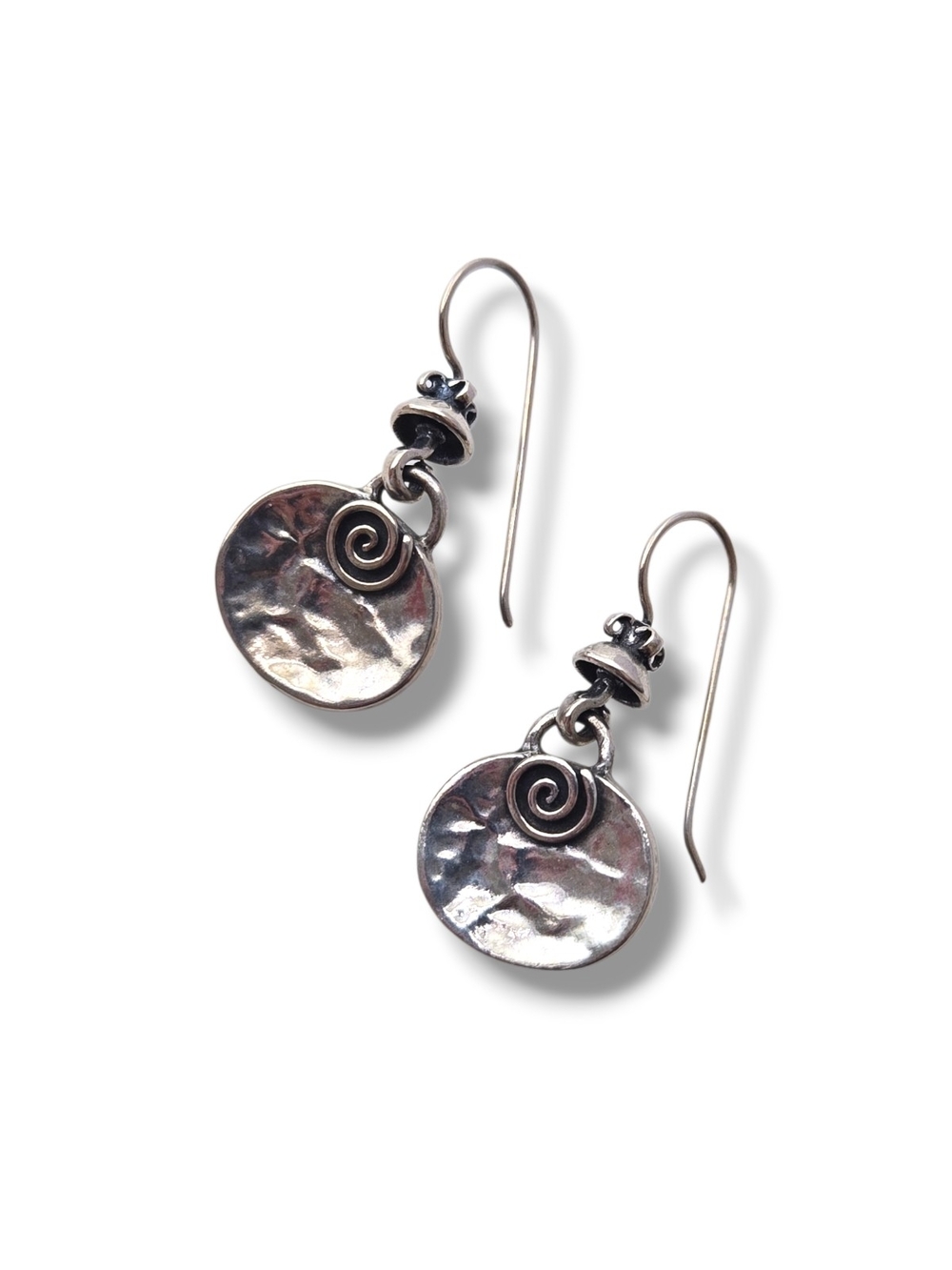 SILPADA W1354 Sterling Silver Disc Drop Earrings - Modern